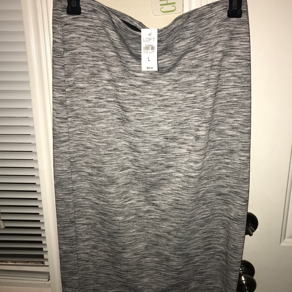 Brand new, with tags Loft grey pencil skirt.